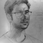 a sketch from life at National Institute of Design (NID)